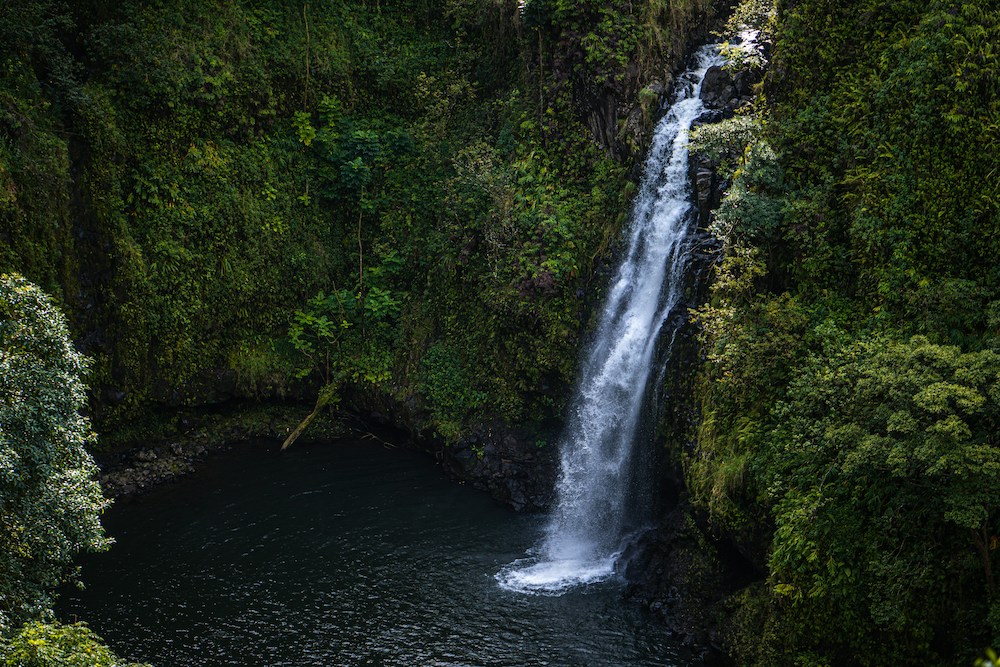 road to hana waterfalls, waterfalls maui